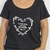 Remera Florece Escote Redondo Negro
