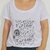 Remera Me Disfruto Escote Redondo Blanco