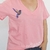 Remera Colibri Escote V Salmon - comprar online