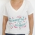 Remera Pensamientos Escote V Crudo