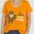 Remera Oveja Escote V Naranja