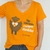 Remera Oveja Escote V Naranja - comprar online