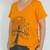 Remera Arbol Escote V Naranja en internet