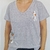 Remera Libre Escote V Gris