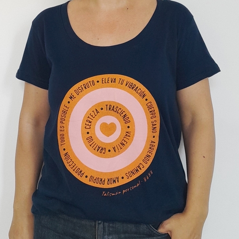 Remera Talisman Escote Redondo Azul