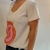 Remera Talisman Escote V Blanco en internet