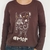 Remera Amor Manga Larga Chocolate