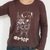 Remera Amor Manga Larga Chocolate - comprar online