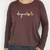 Remera Despertate Manga Larga Chocolate