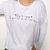 Remera Lo Que Ves Manga Larga Blanco - comprar online