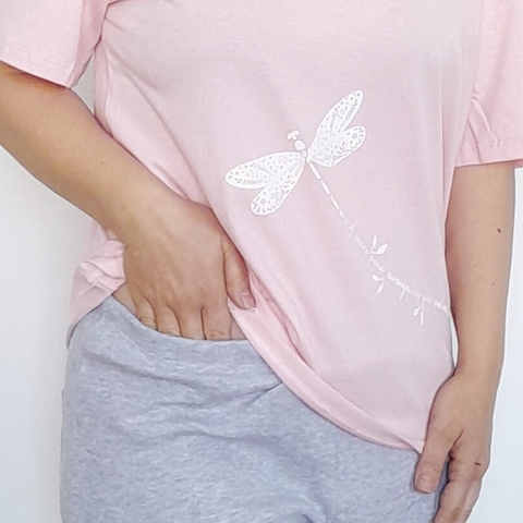 Remera Pijama Libelula Rosa