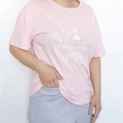 Remera Pijama Sanar Rosa