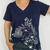 Remera Natural Escote V Azul en internet