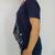 Remera Natural Escote V Azul - Despertate