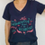 Remera Pensamientos Escote V Azul - comprar online