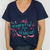 Remera Pensamientos Escote V Azul - Despertate