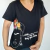 Remera Frida Escote V Negro - Despertate