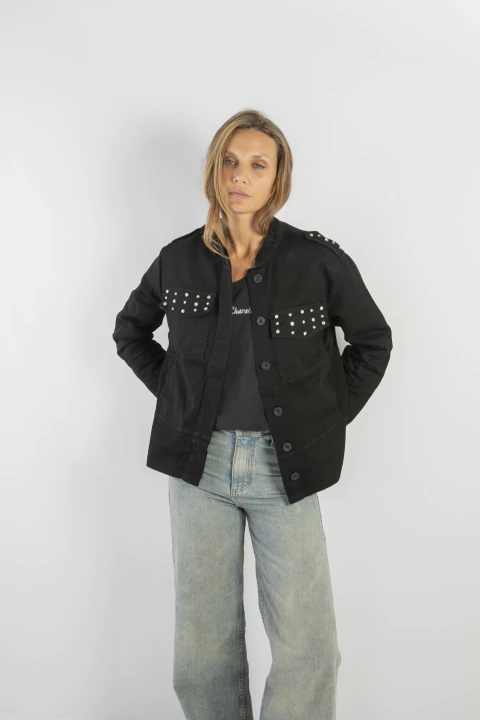 CHAQUETA BRILLOS BOLSILLOS - comprar online