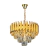 Lustre Pendente Imperial Redondo Dourado com 40CM Cristal K9
