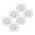 Kit 6 Spot Quadrado LED 12w Direcionavel Branco Quente/Frio