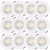 Kit 6 Spot Redondo LED 3w Direcionavel 110/220 Branco Frio - Casa Cristalle