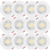 Kit 6 Spot Redondo LED 12w Direcionavel Branco Frio e Quente - Casa Cristalle