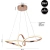 Pendente Infinito Rosé Gold Moderno 35W C/ 3 Temperaturas - Casa Cristalle