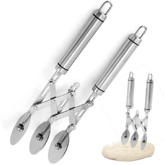 Cortapastas Pastas Fabrica Fideos Pizza Regulable 3 Ruedas