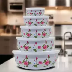 Contenedor De Acero Con Tapa Organizador Tapers X5