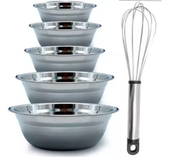 Set Reposteria Bowl Acero Inoxidable X5 Premium + Batidor Pr