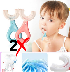 Cepillo De Diente Forma U Niños Bebes Cuidado Dental 360° X2