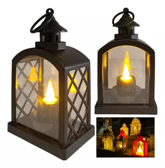 Farol Fanal Con Vela Led Simil Fuego Portatil Colgante Cande - comprar online