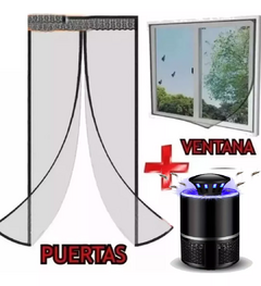 Puerta Mosquitero Magentica + Cortina Ventana + Repelente Us