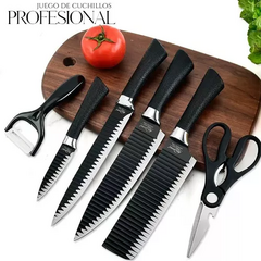 Set 6 Cuchillos Profesionales Juego Cocina Chef Asado Sushi