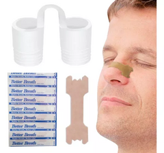 X20 Tiras + 1 Clip Nasal Dilatador Ronquidos Alergias Apnea