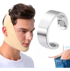 Faja Mentonera Apnea Bruxismo + Anillo Descanso Relajante