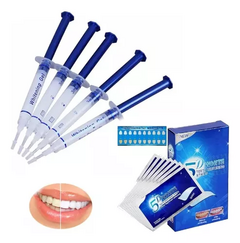Blanqueador Dental Whitening Oral Gel + 7 Pares Tiras Blanqu