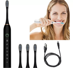 Cepillo De Dientes Recargable 6 Modos Electrico + 3 Repuesto