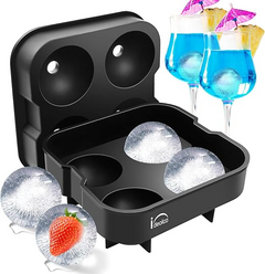 Molde para bolas de hielo de whisky, bandeja
