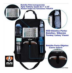 Organizador Auto Asiento Soporte Tablet iPad Botella Basura - comprar online