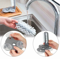 CEPILLO LAVA COPAS VASOS PARA COCINA CUBIERTOS CON VENTOSAS