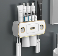 Dispenser Porta Pasta De Dientes Con cajon y Vasos