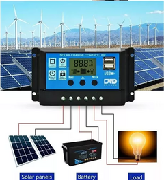 Regulador Panel Solar Controlador De Carga 20a 12v 24v