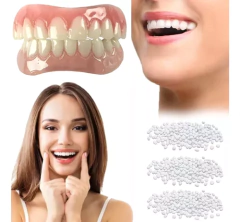 Kit Dentadura Provisoria Completa Inferior + Superior Moldea