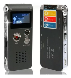 Grabador De Voz Periodista Mini Espia Portátil Digital 8gb - comprar online