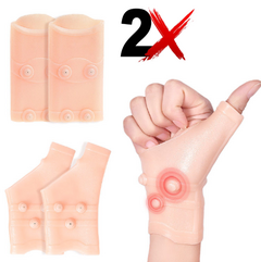Muñequera magnética de Gel, soporte de compresión para pulgar X2