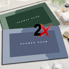 Alfombra Antideslizante Absorbente Inteligente Para Baño X2