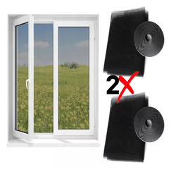 Cortina Mosquitero Ventana Insectos Universal Autoadhesiva 150x240 X2 - comprar online