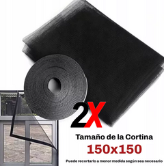 Cortina Mosquitero Ventana Insectos Universal Autoadhesiva 150 x 150 X2 - comprar online