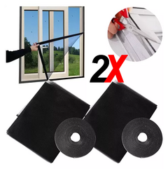 Cortina Mosquitero Ventana Insectos Universal Autoadhesiva 150 x 130 X2